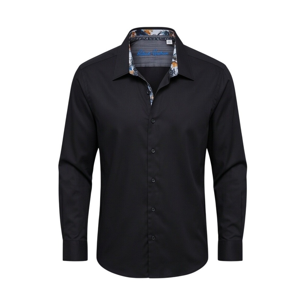 Robert‎ Graham Mens 4XL Black Classic Fit Long Sleeve Button Down Shirt